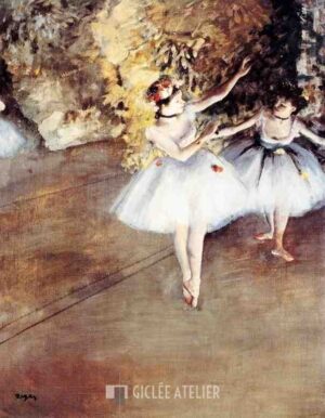 Twee danseressen op het podium - Edgar Degas