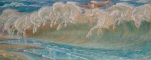 Paarden van Neptunus - Walter Crane - gicleekunst