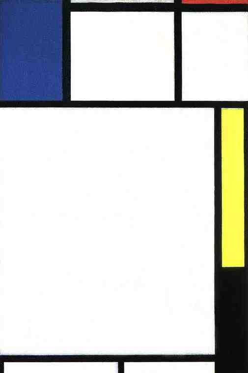 Compositie met blauw, rood en geel - Piet Mondriaan - gicleekunst