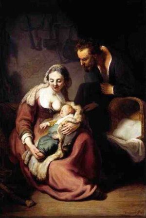 De heilige familie - Rembrandt van Rijn - gicleekunst